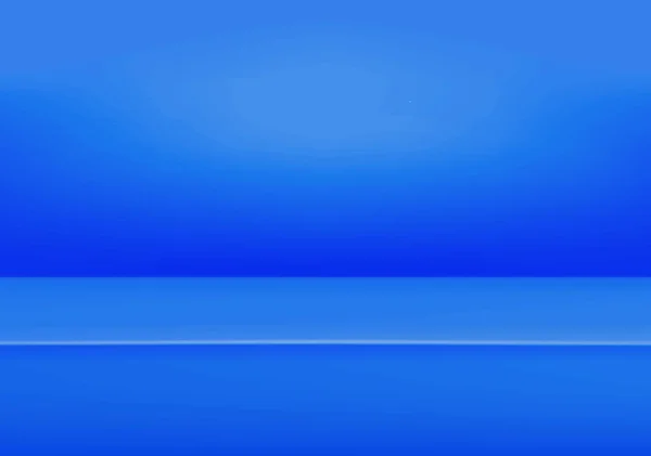 Banner reklámozására termék honlapon, Vector üres fényszoba háttér kék szín stúdió asztal háttér, termék kijelző másolás hely megjelenítéséhez tartalom design — Stock Vector
