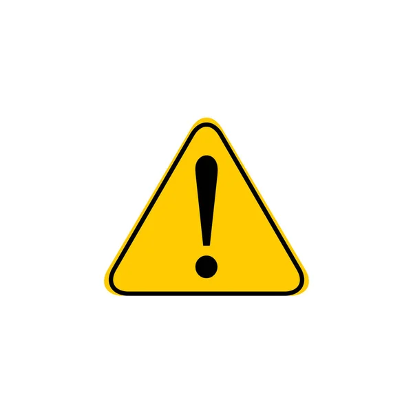 Exclamation mark icon in flat style. Danger alarm vector illustration on white isolated background. Caution risk business concept — Stock Vector