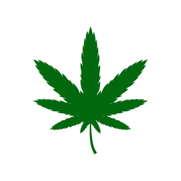 Groene marihuana icoon. Vectorillustratie — Stockvector