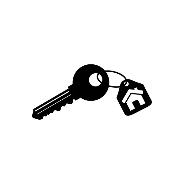 Pictogram van de sleutel van het huis, vectorillustratie vector. Platte ontwerpstijl — Stockvector