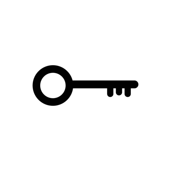Icono clave vector símbolo. sobre fondo blanco editable — Vector de stock