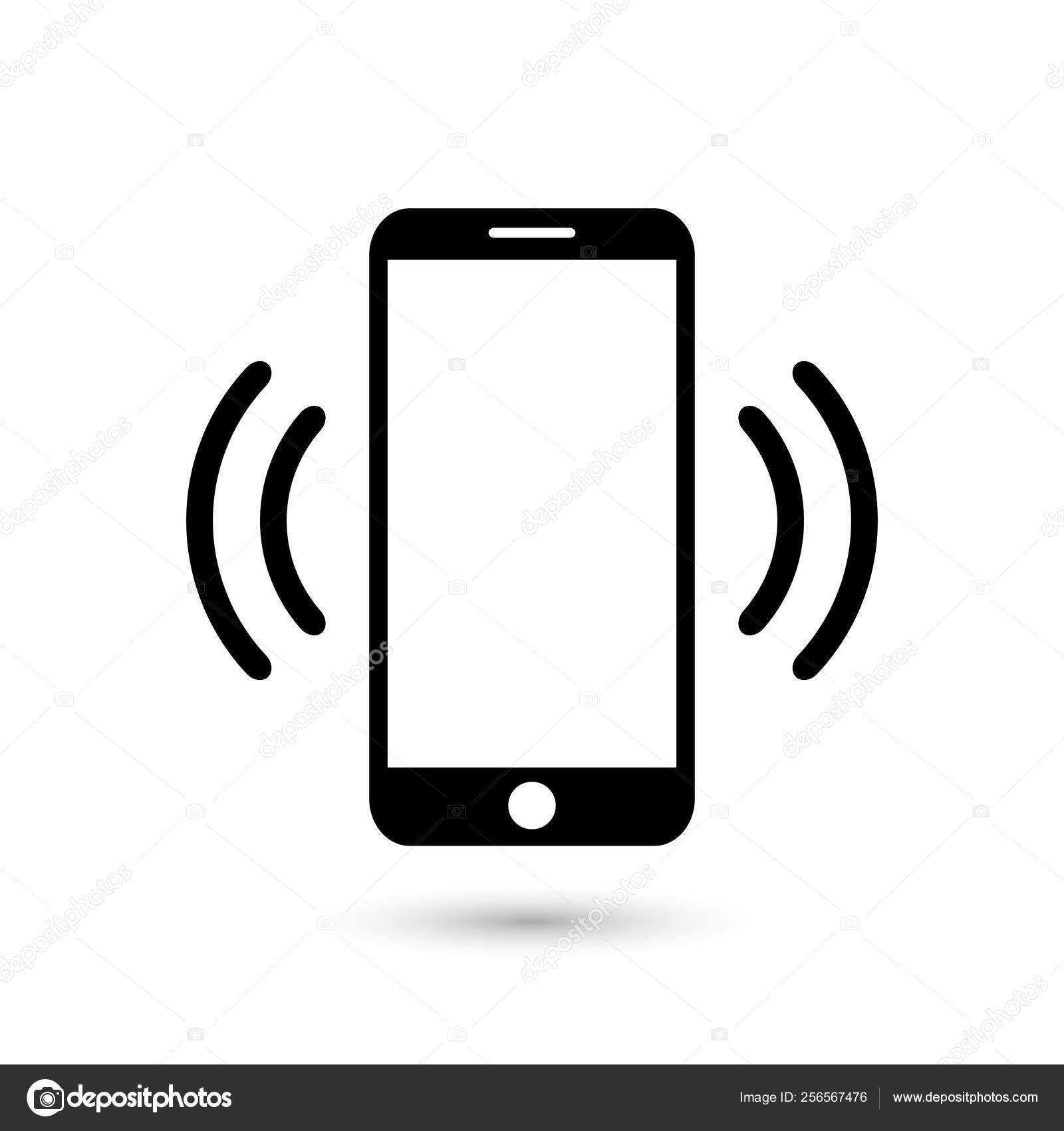 휴대 전화 진동 또는 울림 평면 벡터 아이콘 스톡 벡터 - ©Illizium 256567476