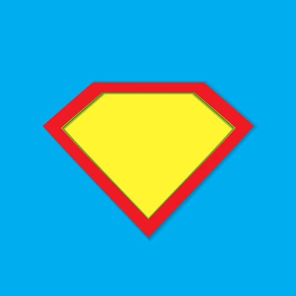 Icona del supereroe. Icona dello scudo, modello. Vettore — Vettoriale Stock