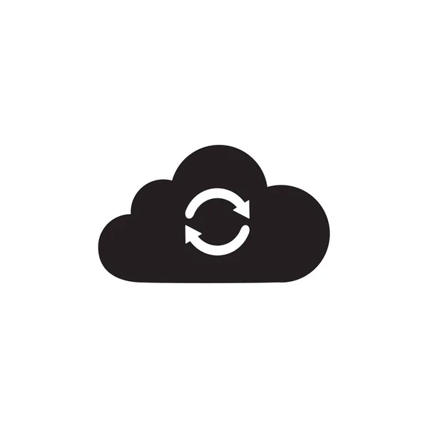 Cloud sync of Cloud Refresh met pijlen lijn Art vector pictogram voor apps — Stockvector