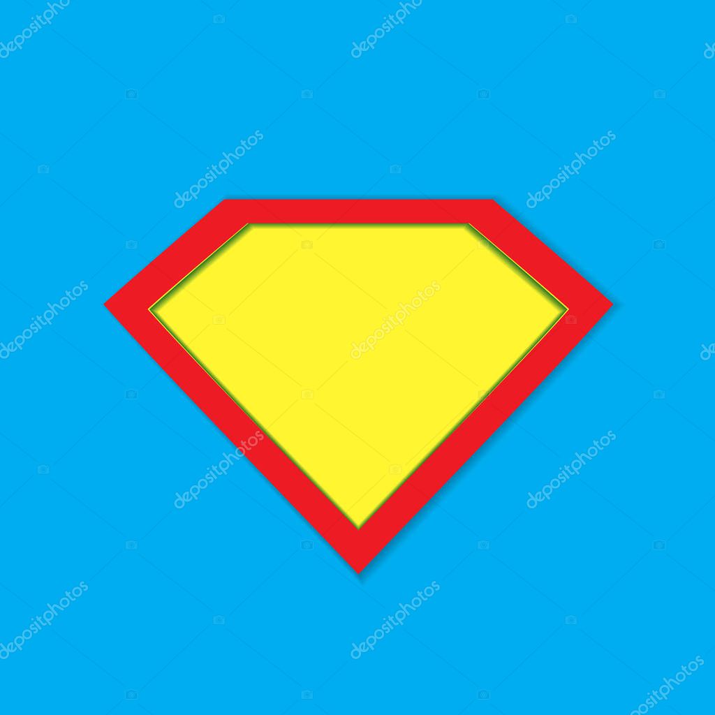 Superhero icon. Shield icon, template Vector illustration