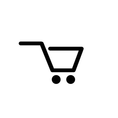 Alışveriş ikonu vektörü. Alışveriş arabası.