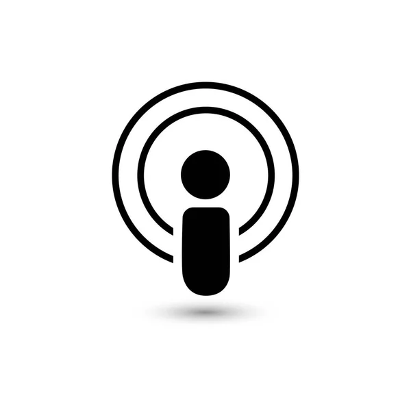 Podcast-ikon. Illustration — Stock vektor