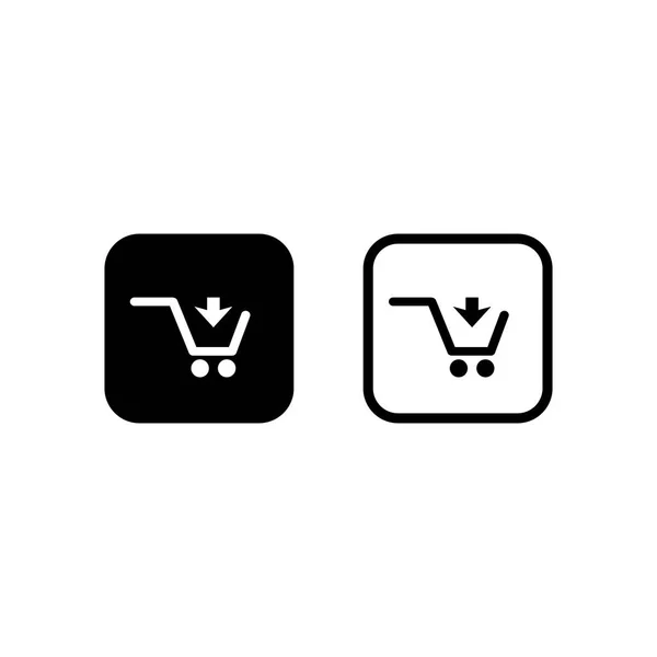 Icono de compra vector. Carrito de compras — Archivo Imágenes Vectoriales