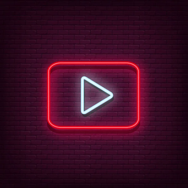 Logo vectorial de Neon Play. Juega. — Archivo Imágenes Vectoriales