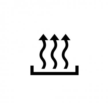 Isı simgesi üç ok yukarı kavramı.