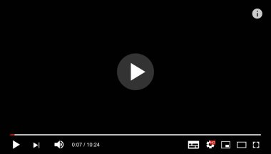 Multimedya oynatıcı sosyal medya. Abone. Vektör