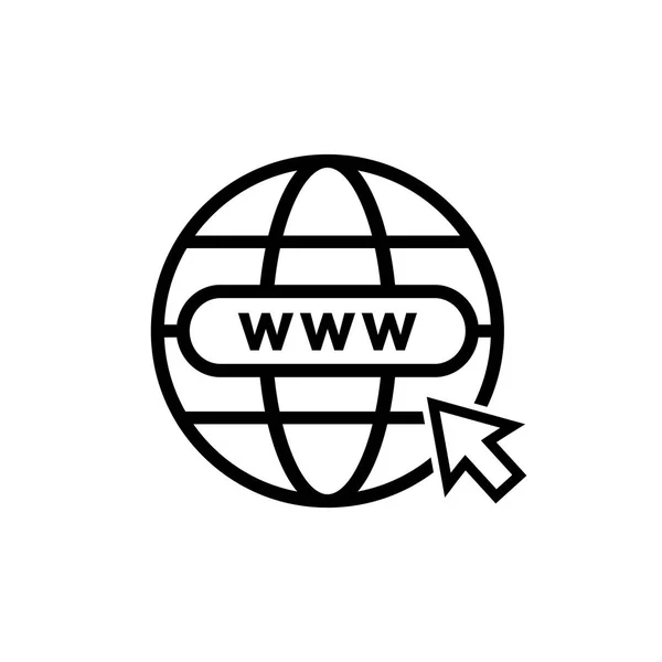 Websymbol-Vektor. flaches Symbol Web Internet Globus Symbol mit — Stockvektor