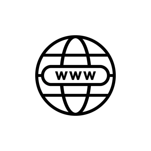 Websymbol-Vektor. flaches Symbol Web Internet Globus Symbol Pfeil — Stockvektor