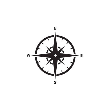 Comapass simgesi Şablon vektör simgesi illüstrasyon tasarımı