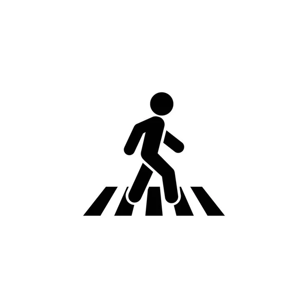 Crosswalk pictogram logo sjabloon. Vector — Stockvector