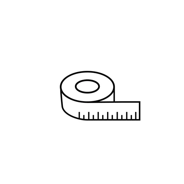 Modelo de logotipo de símbolo de ícone de medição de fita. Vetor — Vetor de Stock