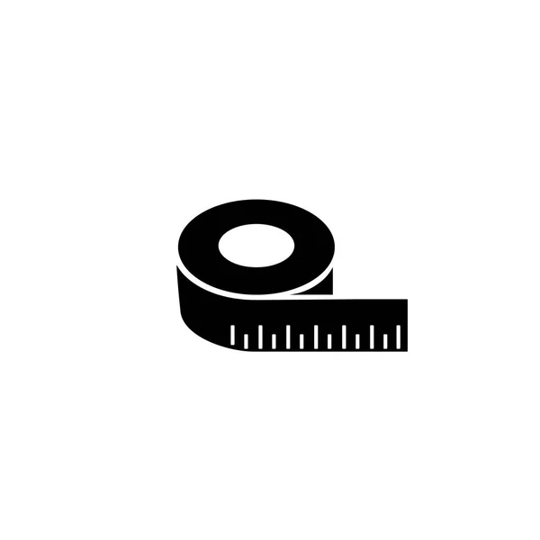 Szalagmérés ikon szimbólum logó sablon. Vektor — Stock Vector