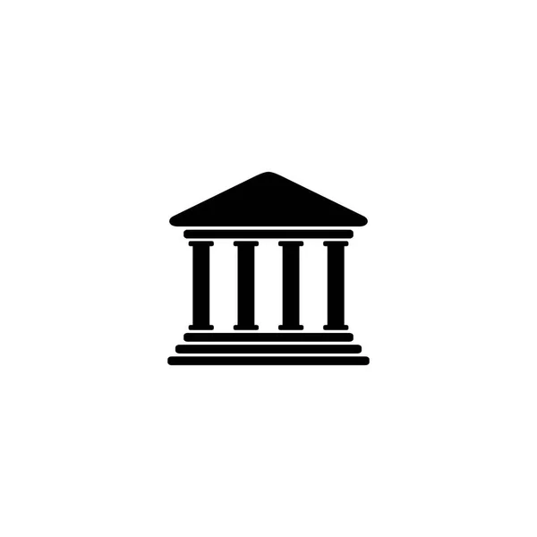 Simbolo icona della banca su sfondo bianco. Illustrazione vettoriale — Vettoriale Stock
