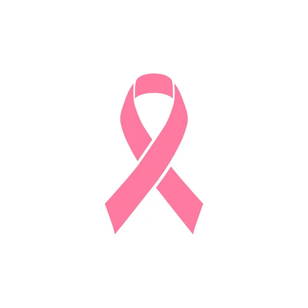 Kesadaran kanker payudara modern dengan pita merah muda penuh warna dan ele - Stok Vektor