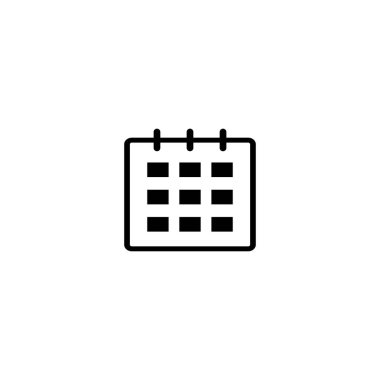 Takvim Simgesi. Takvim İzole Edilmiş Düz Web Mobil Simgesi, İmzala, SistemComment