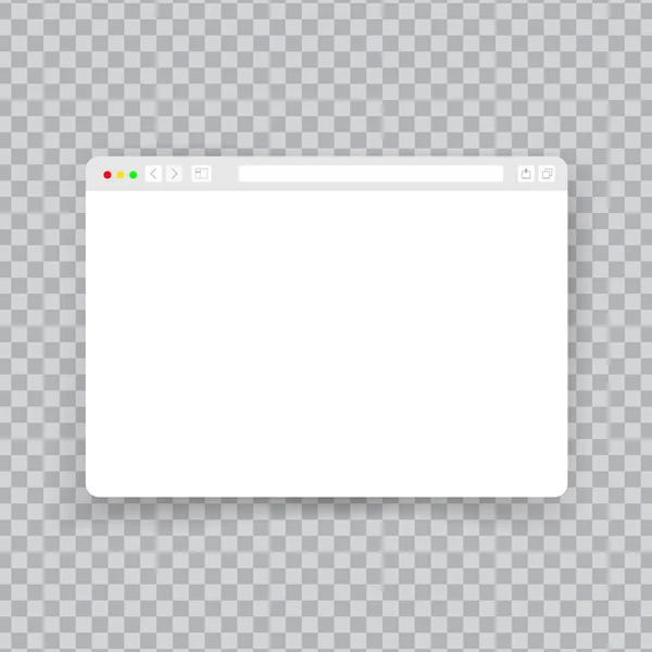 Ventana del navegador. Interfaz web mock pantalla de documentos de Internet mock — Vector de stock