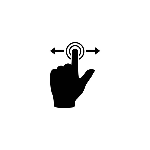 Icône vectorielle de diapositive tactile geste, icône de diapositive geste — Image vectorielle