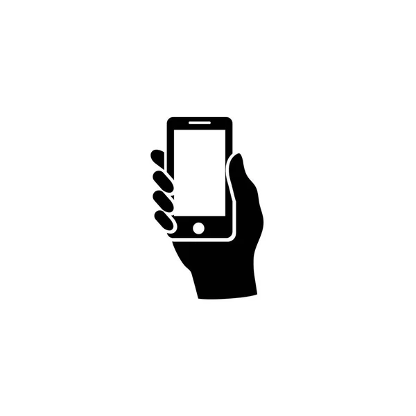 Maintenez la main sur le smartphone . — Image vectorielle