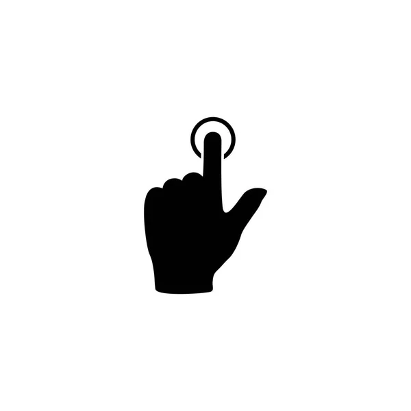 Toque mão, vetor melhor ícone plano no branco — Vetor de Stock