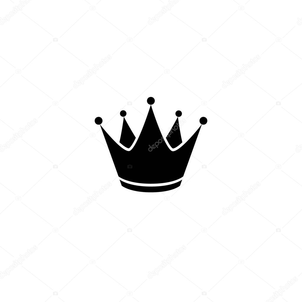 Crown icon logo template. King vector icon