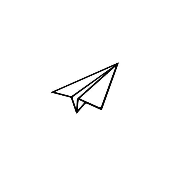 Иконка бумажного самолета. Вектор. Isolated — стоковый вектор