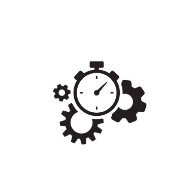 Üretkenlik simgesi beyaza. Vektör