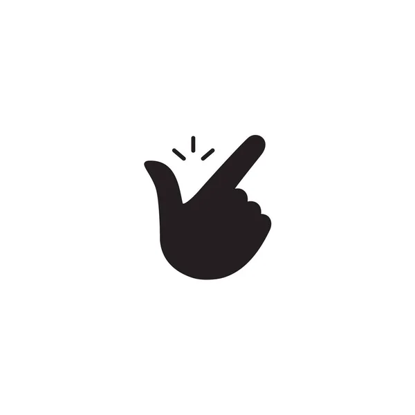 簡単なロゴのように指をスナップします。女性や男性の概念は — ストックベクタ