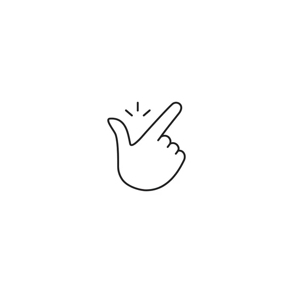 Тонка лінія стискає палець, як легкий логотип. концепція жіночої або чоловічої статі — стоковий вектор