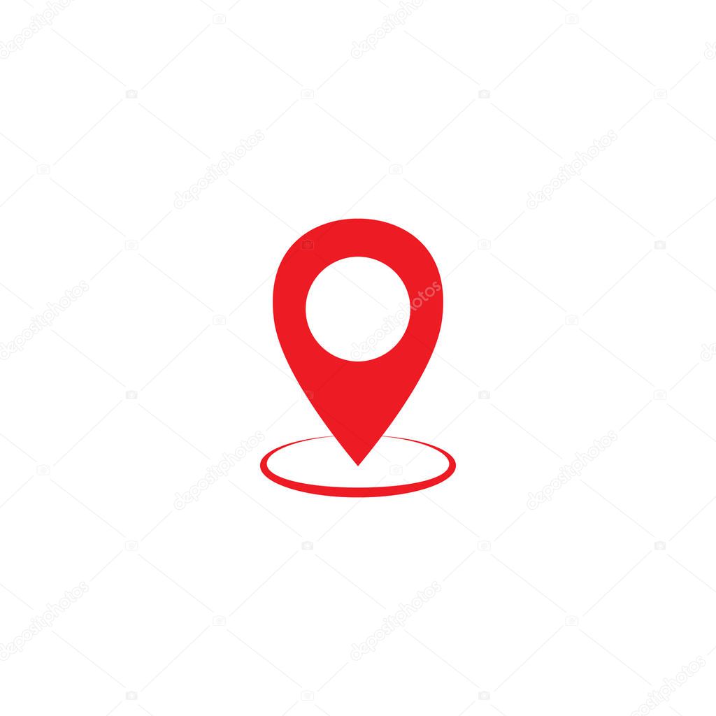 Red maps pin. Location map icon. Location pin. Pin icon vector