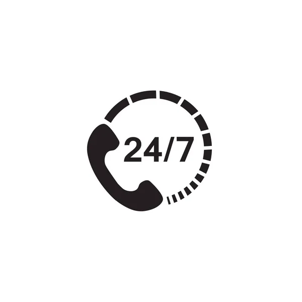 24 7 call center support vector icon — Stockový vektor