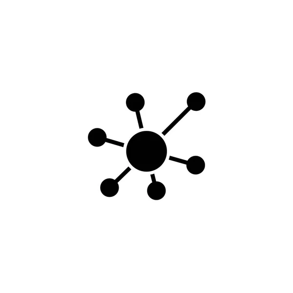 Значок вектора бизнес сети на белом — стоковый вектор