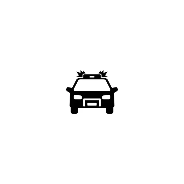 Іконка поліцейського автомобіля на білому . — стоковий вектор