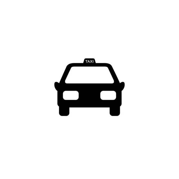 Taxi ikon fehér — Stock Vector