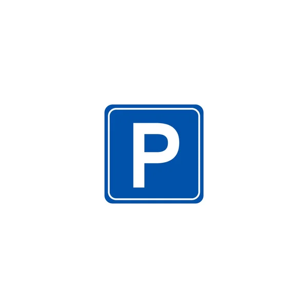 Parking sign on white. vector — Stock Vector