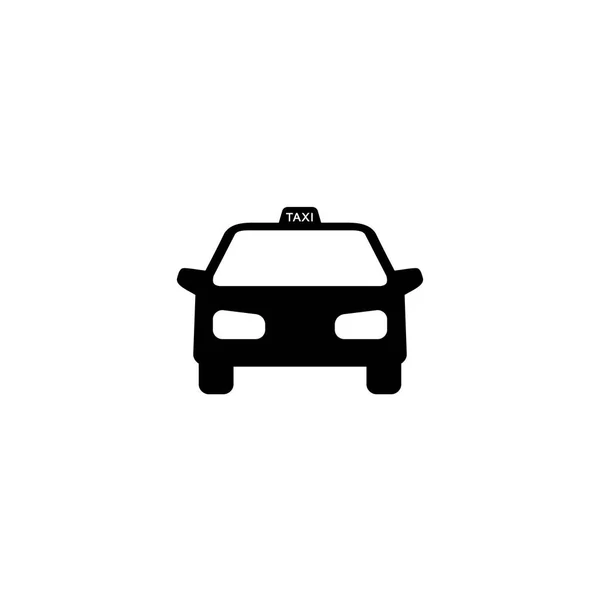 Taxi ikon fehér — Stock Vector