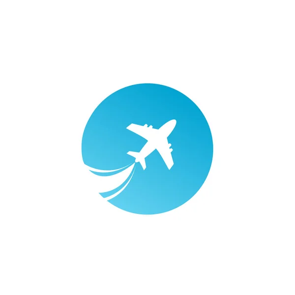 飞机图标矢量设计标志模板.携带飞机的旅行背景和文字的地点 — 图库矢量图片