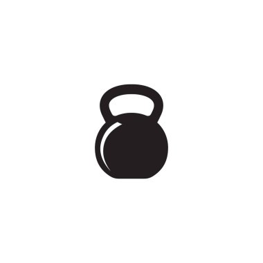 Beyaz illüstrasyon üzerinde Kettlebell vektör simgesi