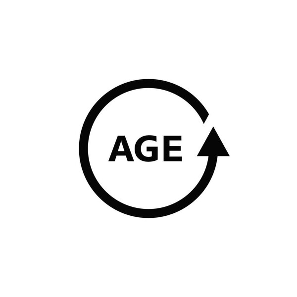 Age Vector Icon isolated on white