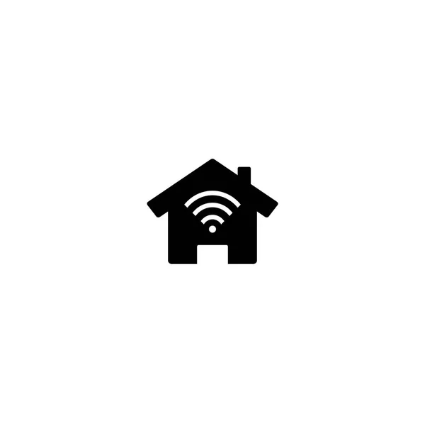 Будинок і значок wi-fi. Розумний будинок з підключеними пристроями або домашній wi-fi . — стоковий вектор