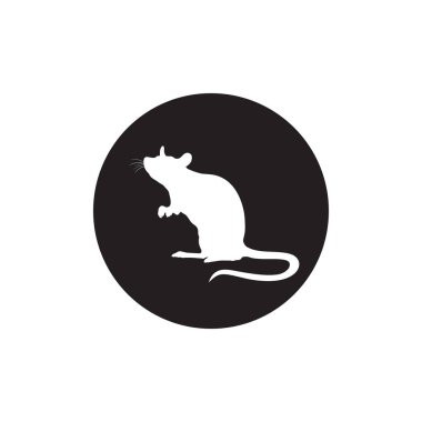 Ayakta Rat silueti. Fare simgesi. Vektör