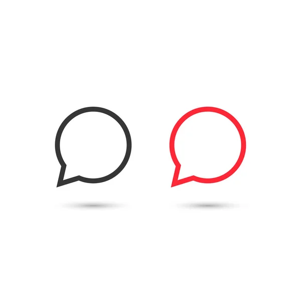 Speech bubble icon set. Vector — Stock Vector