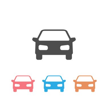 Araç vektörü simgesi beyaz izole edildi