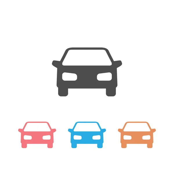 Car vector set icon on white isolated — 스톡 벡터