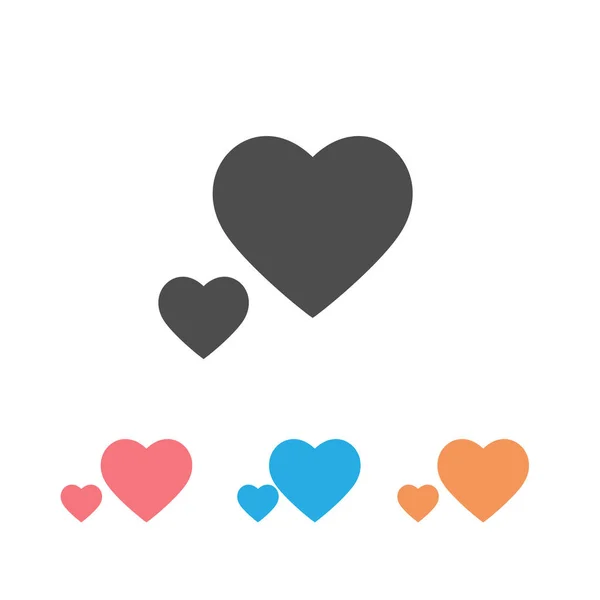 Heart Love Ikon Set vektor Illustration isolerad — Stock vektor