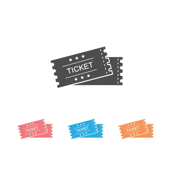 Ticket icon set. Vector illustration isolated for graphic and web — Stock Vector